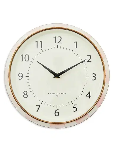 MacKenzie-Childs Rosy Check School Clock | Thumbnail 1 MacKenzie-Childs Rosy Check School Clock | Thumbnail 1