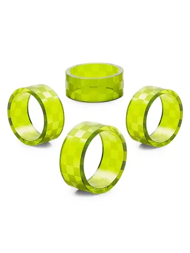 MacKenzie-Childs Check 4-Piece Glass Napkin Ring Set | Thumbnail 3 MacKenzie-Childs Check 4-Piece Glass Napkin Ring Set | Thumbnail 3