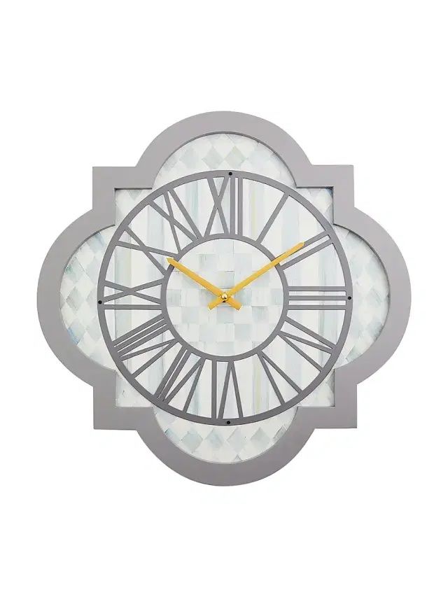 Sterling Check Tile Wall Clock