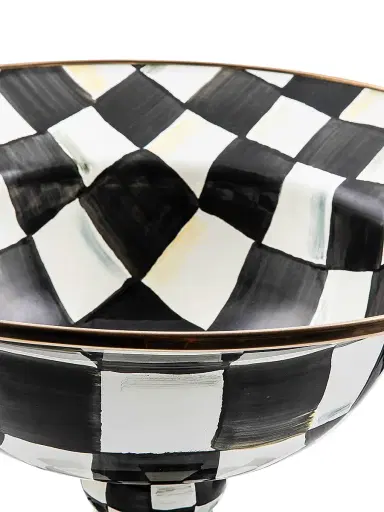 MacKenzie-Childs Large Courtly Check Compote Bowl | Thumbnail 2 MacKenzie-Childs Large Courtly Check Compote Bowl | Thumbnail 2