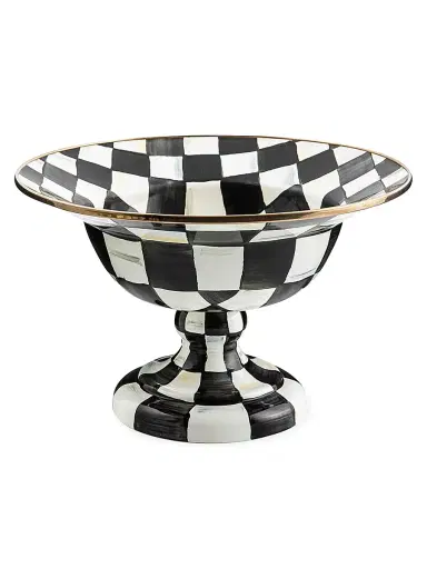 MacKenzie-Childs Large Courtly Check Compote Bowl | Thumbnail 1 MacKenzie-Childs Large Courtly Check Compote Bowl | Thumbnail 1
