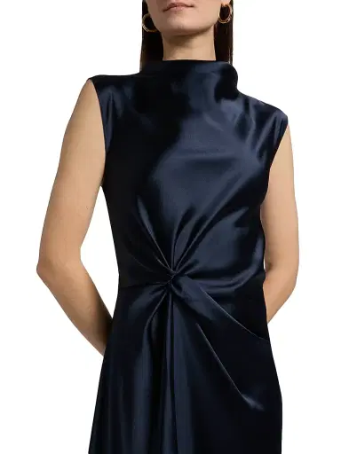 TANYA TAYLOR Women's Robinella Satin A-Line Midi-Dress | Thumbnail 6 TANYA TAYLOR Women's Robinella Satin A-Line Midi-Dress | Thumbnail 6