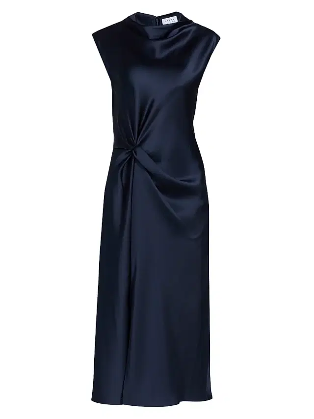 Women's Robinella Satin A-Line Midi-Dress - Anthracite