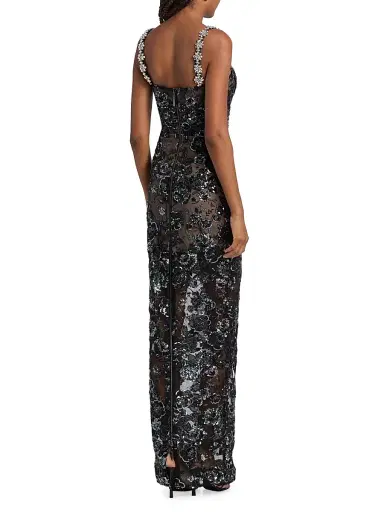 Bronx and Banco Women's Dahlia Embellished Floral-Sequined Maxi Dress | Thumbnail 5 Bronx and Banco Women's Dahlia Embellished Floral-Sequined Maxi Dress | Thumbnail 5