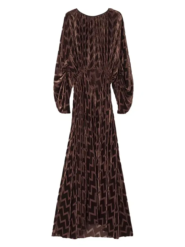 Women's Devore Velvet Dress - Mocha