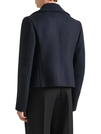 Givenchy Men's Cropped Peacoat in Wool - Dark Navy - Size 46 | Thumbnail 3