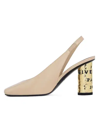 Givenchy Women's Tape Slingbacks in Leather - Beige - Size 11 | Thumbnail 3