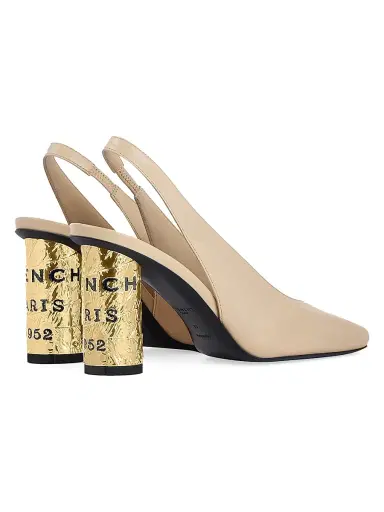 Givenchy Women's Tape Slingbacks in Leather - Beige - Size 11 | Thumbnail 4