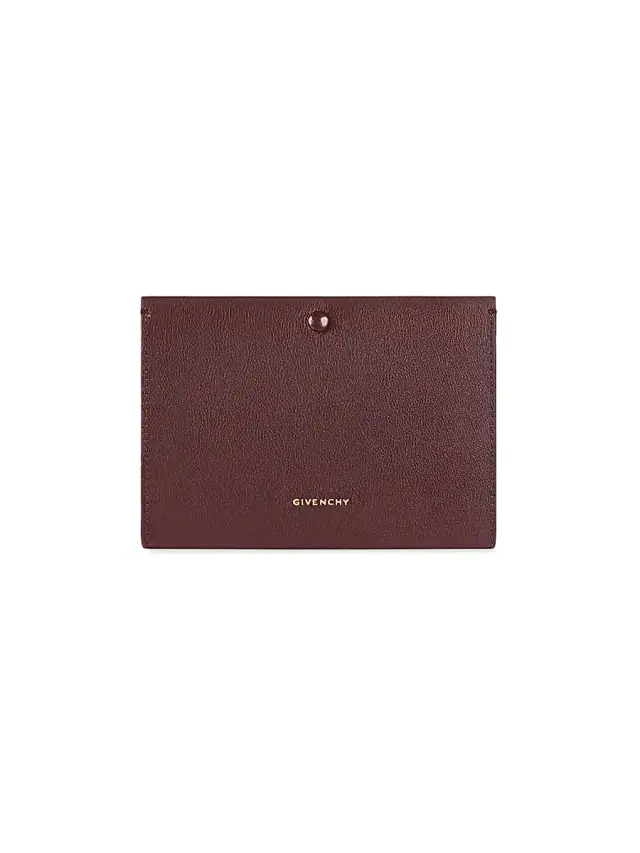 Women's Day Wallet in Grained Leather - Burgundy