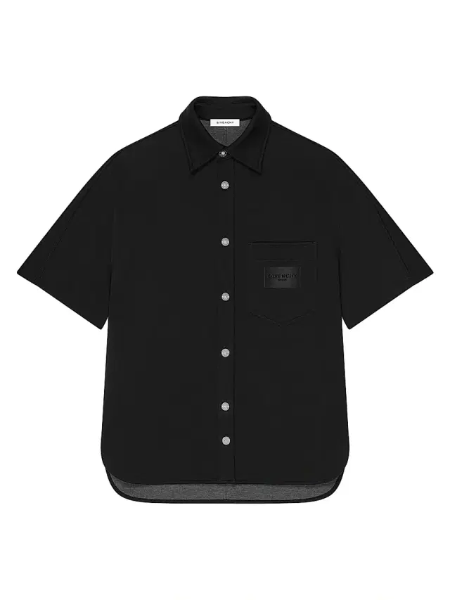 Givenchy Men's Shirt in Scuba with Paris Patch - Black