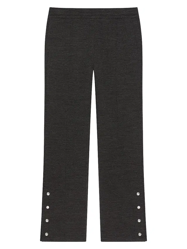 Men's Joggers in Wool with Paris Gros Grain - Grey Brown