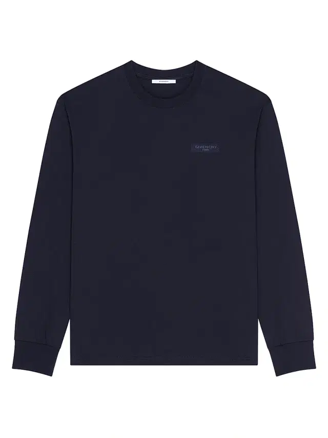 Men's T-Shirt in Cotton with Paris Gros Grain - Dark Navy