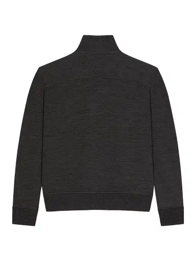 Givenchy Men's Zipped Sweatshirt in Wool with Paris Gros Grain - Grey Brown - Size XXL | Thumbnail 2