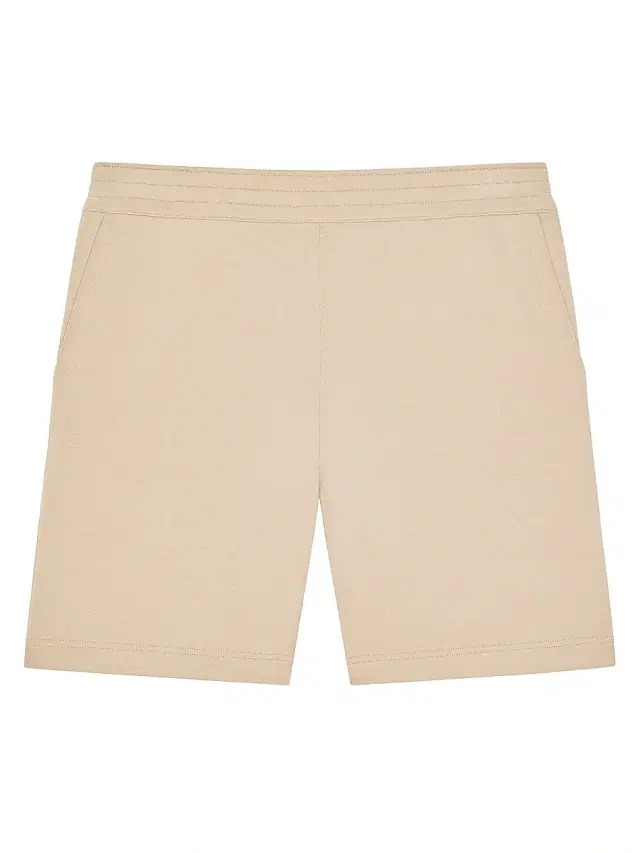 Givenchy Men's Bermuda Shorts in Fleece with Paris Gros Grain - Beige