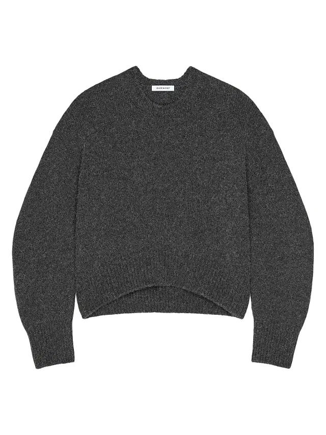 Men's Couture Seam Sweater in Alpaca and Yak Wool - Grey Mix