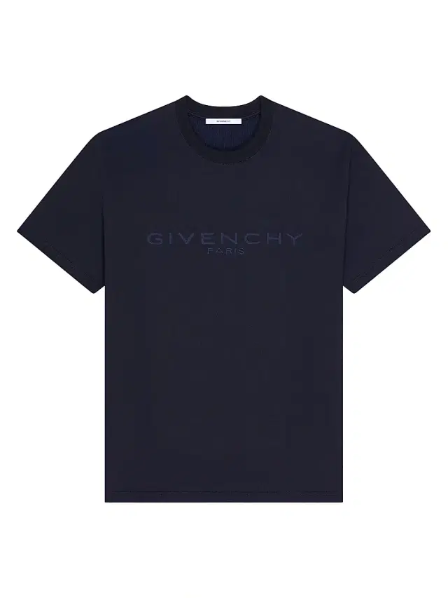 Men's T-Shirt in Cotton and Silk with Paris Jacquard - Dark Navy