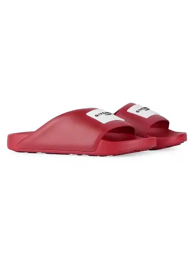 Givenchy Men's Label Slide Flat Mules in Rubber | Thumbnail 2 Givenchy Men's Label Slide Flat Mules in Rubber | Thumbnail 2