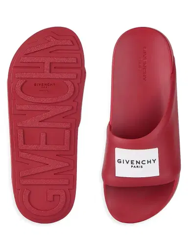 Givenchy Men's Label Slide Flat Mules in Rubber | Thumbnail 5 Givenchy Men's Label Slide Flat Mules in Rubber | Thumbnail 5