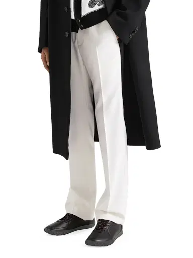 Givenchy Men's Straight Leg Tailored Trousers in Wool and Mohair - Ivory - Size 38 | Thumbnail 2