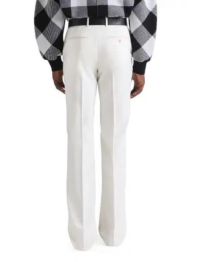 Givenchy Men's Straight Leg Tailored Trousers in Wool and Mohair - Ivory - Size 38 | Thumbnail 3
