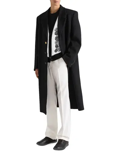 Givenchy Men's Straight Leg Tailored Trousers in Wool and Mohair - Ivory - Size 38 | Thumbnail 4