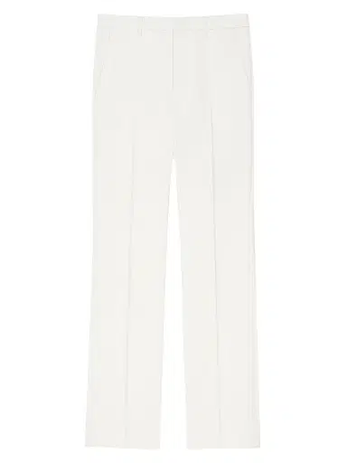 Givenchy Men's Straight Leg Tailored Trousers in Wool and Mohair - Ivory - Size 38 | Thumbnail 1