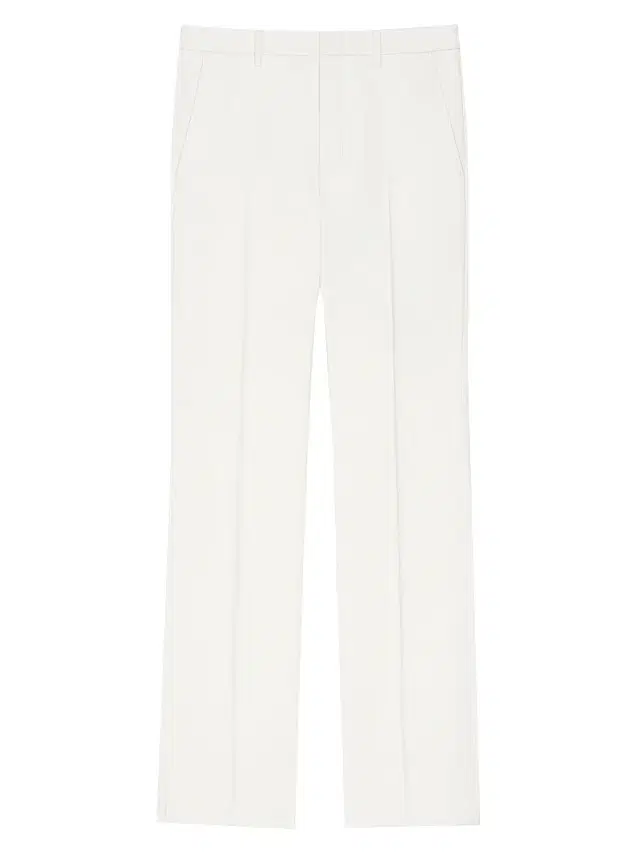 Men's Straight Leg Tailored Trousers in Wool and Mohair -