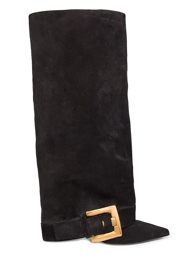 Women's Anthem 75MM Suede Knee-High Boots - Noir