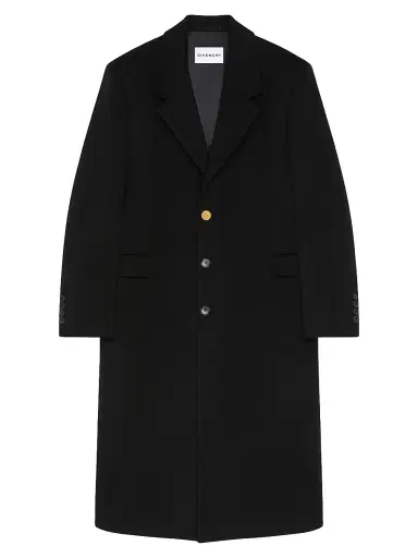 Givenchy Men's Coat in Wool and Cashmere - Black - Size 42 | Thumbnail 1 Givenchy Men's Coat in Wool and Cashmere - Black - Size 42 | Thumbnail 1