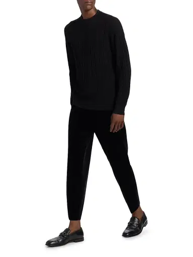 Balmain Men's Monogram Jacquard Wool Sweater - Noir | Thumbnail 2