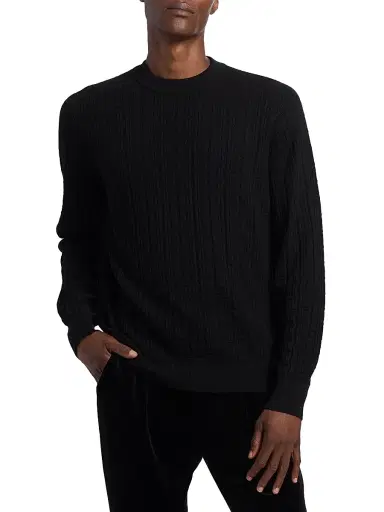 Balmain Men's Monogram Jacquard Wool Sweater - Noir | Thumbnail 3