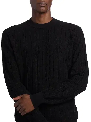 Balmain Men's Monogram Jacquard Wool Sweater - Noir | Thumbnail 6
