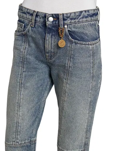Stella McCartney Women's Mid Blue Kick Flare Jeans | Thumbnail 6 Stella McCartney Women's Mid Blue Kick Flare Jeans | Thumbnail 6