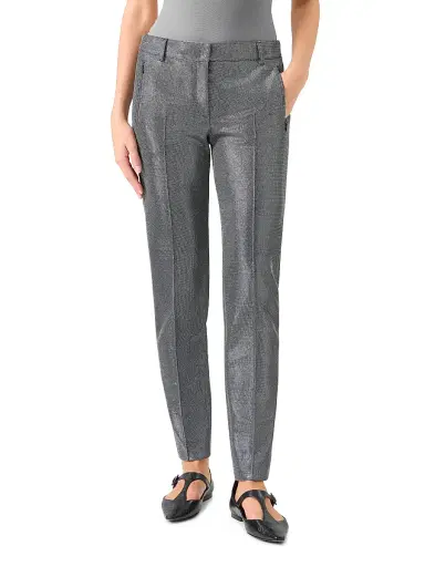 Akris punto Women's Fabia Metallic Birdseye Pants | Thumbnail 2 Akris punto Women's Fabia Metallic Birdseye Pants | Thumbnail 2