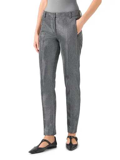 Akris punto Women's Fabia Metallic Birdseye Pants | Thumbnail 3 Akris punto Women's Fabia Metallic Birdseye Pants | Thumbnail 3