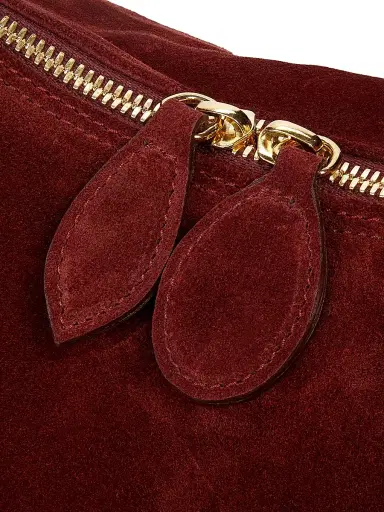 Liffner Women's Moon Suede Hobo Bag - Maroon | Thumbnail 6 Liffner Women's Moon Suede Hobo Bag - Maroon | Thumbnail 6
