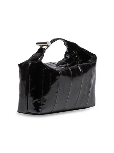 Liffner Women's Micro Patent Leather Pillow Pouch - Black | Thumbnail 3 Liffner Women's Micro Patent Leather Pillow Pouch - Black | Thumbnail 3
