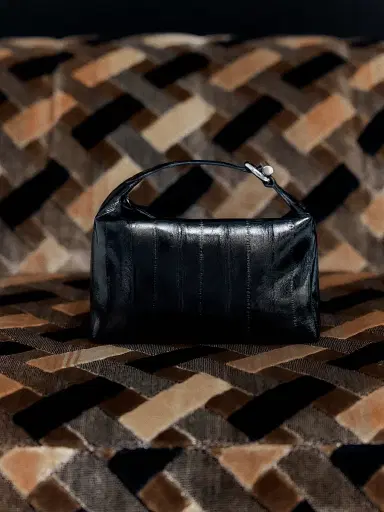 Liffner Women's Micro Patent Leather Pillow Pouch - Black | Thumbnail 4 Liffner Women's Micro Patent Leather Pillow Pouch - Black | Thumbnail 4