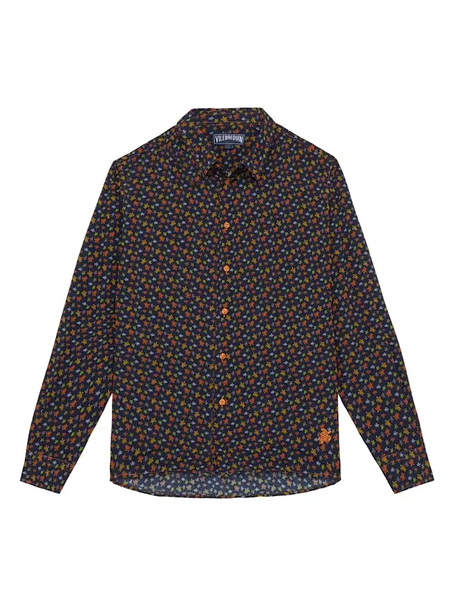 Men's Ronde Des Tortues Button-Front Shirt - Vitamine