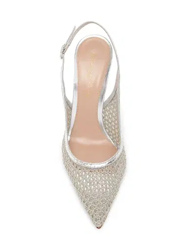 Gianvito Rossi Women's Itaca 95MM Silk & Leather Stiletto Pumps | Thumbnail 4 Gianvito Rossi Women's Itaca 95MM Silk & Leather Stiletto Pumps | Thumbnail 4