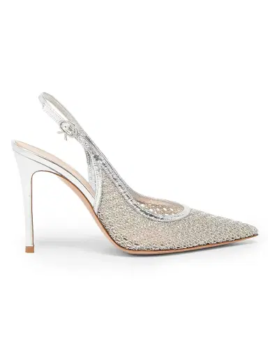 Gianvito Rossi Women's Itaca 95MM Silk & Leather Stiletto Pumps | Thumbnail 1 Gianvito Rossi Women's Itaca 95MM Silk & Leather Stiletto Pumps | Thumbnail 1