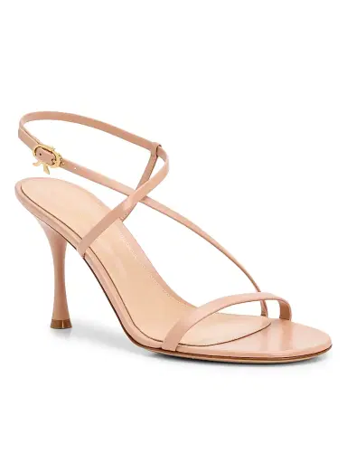 Gianvito Rossi Women's Glove 85MM Leather Slingback Sandals - Peach - Size 11.5 | Thumbnail 2
