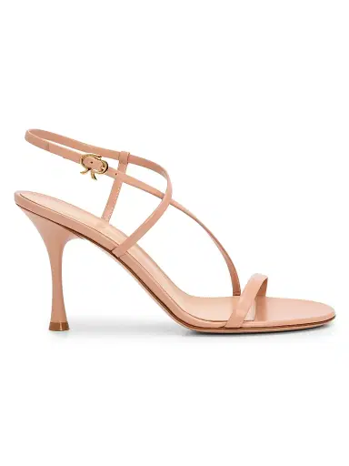 Gianvito Rossi Women's Glove 85MM Leather Slingback Sandals - Peach - Size 11.5 | Thumbnail 1