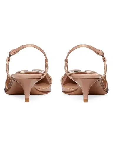 Valentino Garavani Women's VLogo Signature 40MM Patent Leather Slingback Pumps | Thumbnail 3