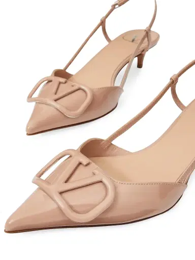 Valentino Garavani Women's VLogo Signature 40MM Patent Leather Slingback Pumps | Thumbnail 5