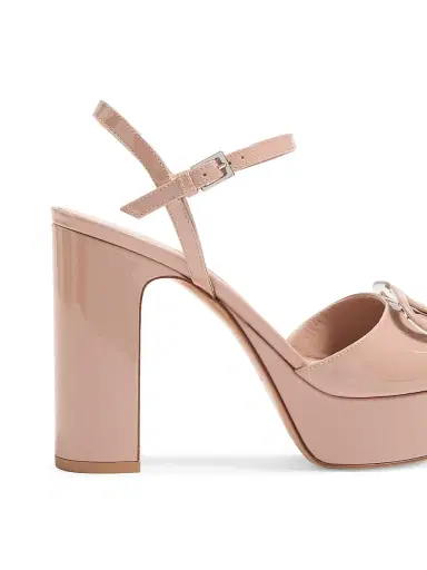 Valentino Garavani Women's Vlogo 115MM Signature Platform Sandals in Patent Leather - Rose Cannelle - Size 12 | Thumbnail 6