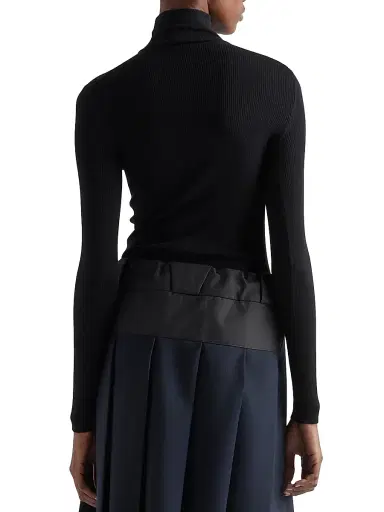 Prada Women's Wool Turtleneck Sweater - Black | Thumbnail 3