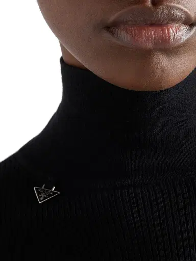 Prada Women's Wool Turtleneck Sweater - Black | Thumbnail 5