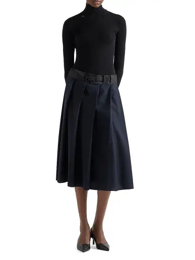 Prada Women's Wool Turtleneck Sweater - Black | Thumbnail 6