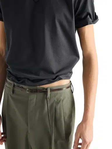 Prada Men's Shapeable Cotton T-Shirt - Grey | Thumbnail 6 Prada Men's Shapeable Cotton T-Shirt - Grey | Thumbnail 6